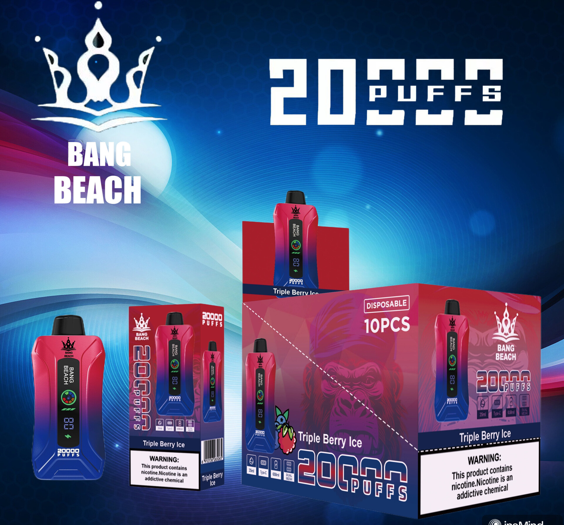 Bang Beach 20000 20 K Puffs Vape Original E-Zigarette