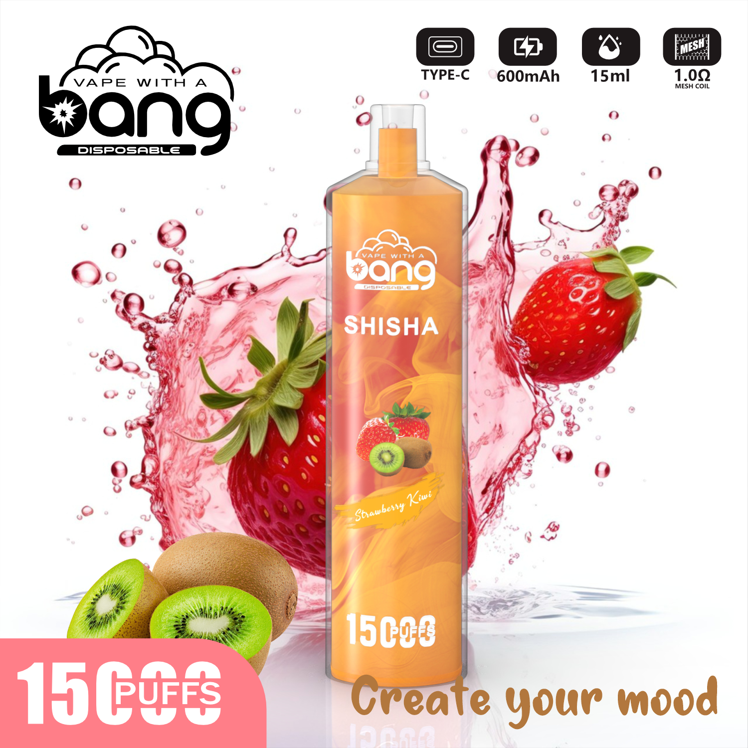 Bang SHISHA 15000 Puffs Vape Original E Cigarette