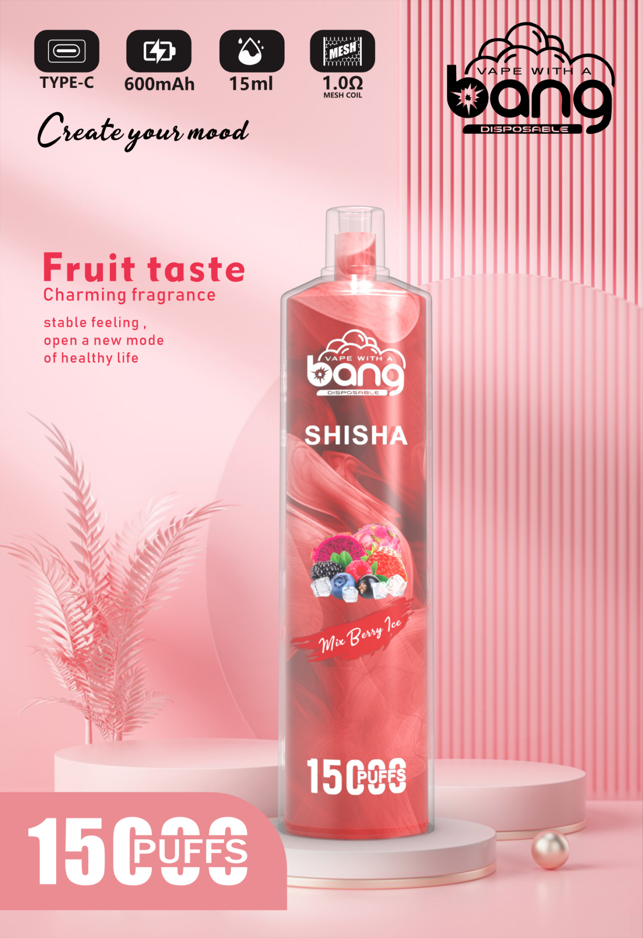 Bang SHISHA 15000 Puffs Vape Original E Cigarette
