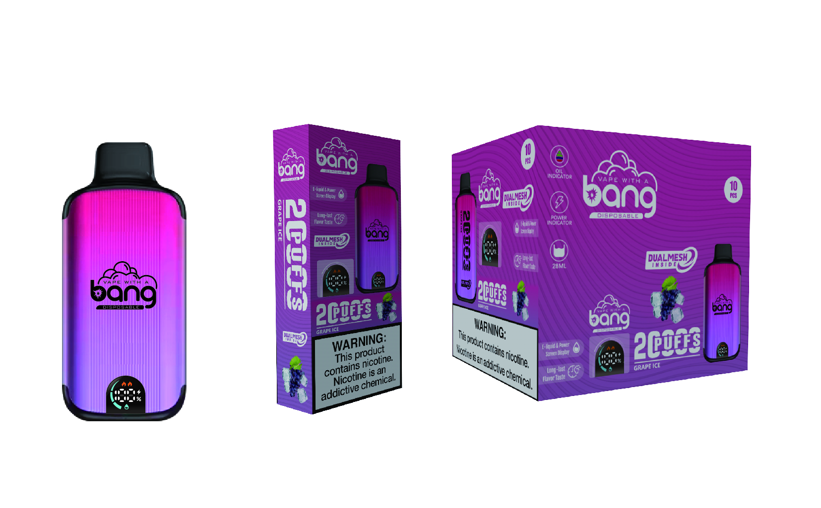 BANG 20000 Puffs Smart Screen Vape original E Cigarette