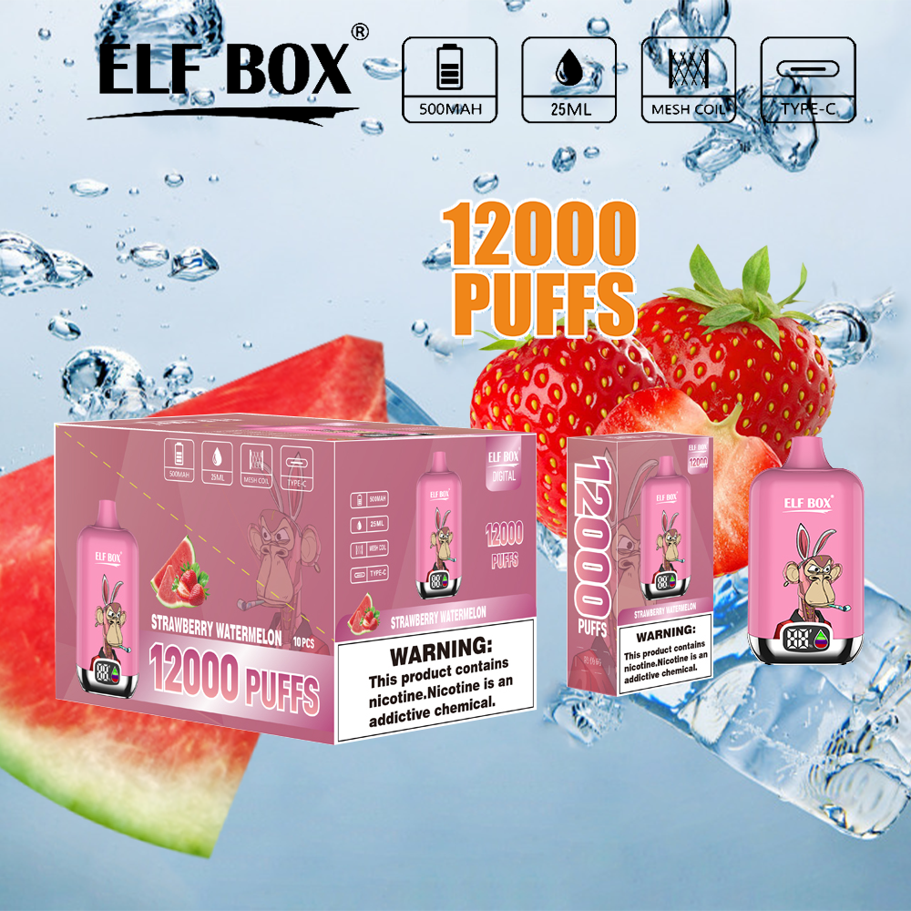 ELF box digital 12000 puffs Vape original E Cigarette