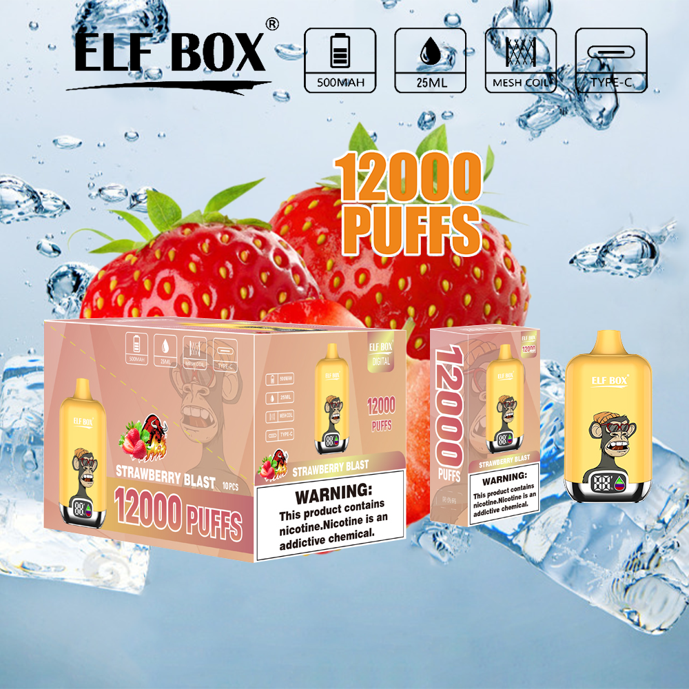 ELF box digital 12000 puffs Vape original E Cigarette