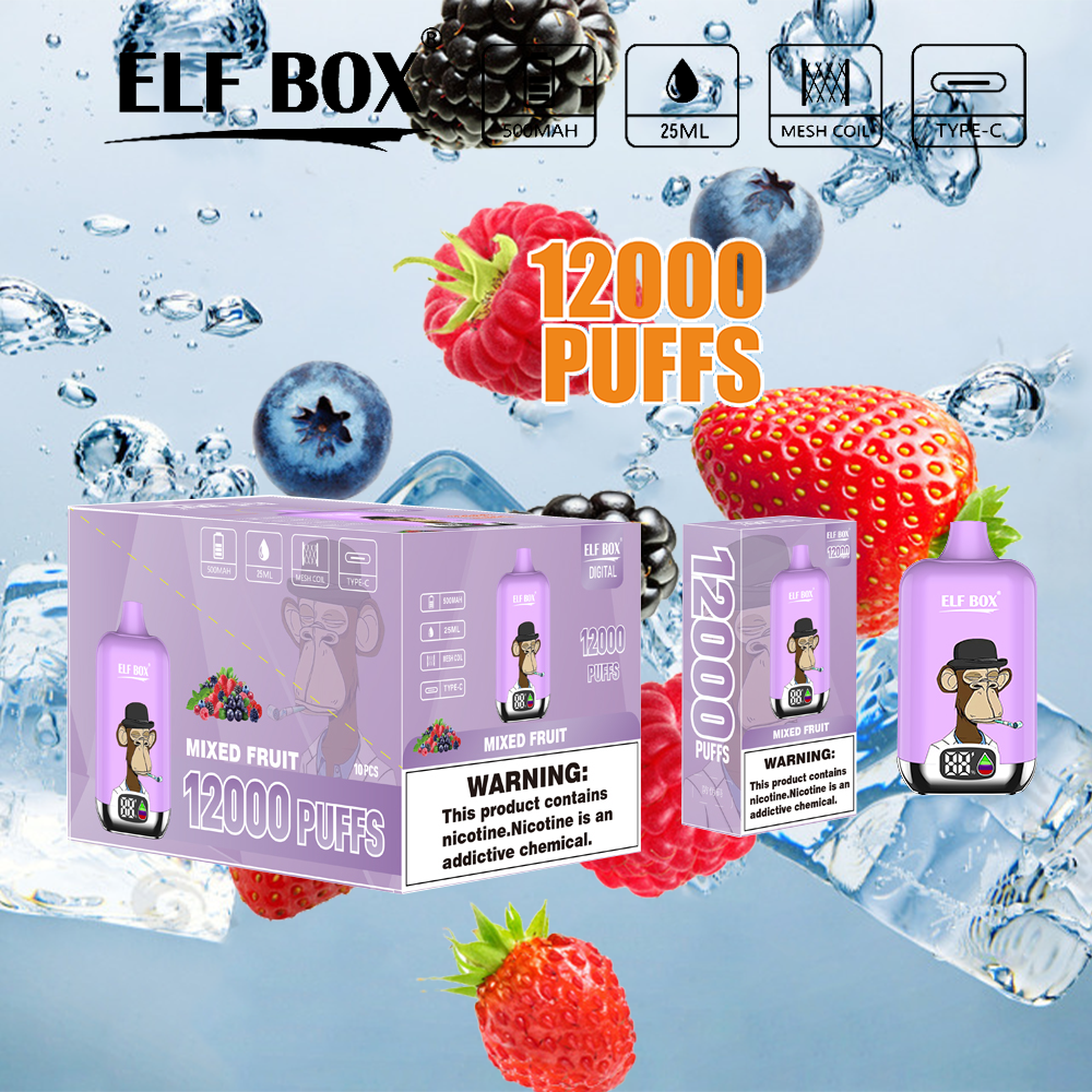 ELF box digital 12000 puffs Vape original E Cigarette