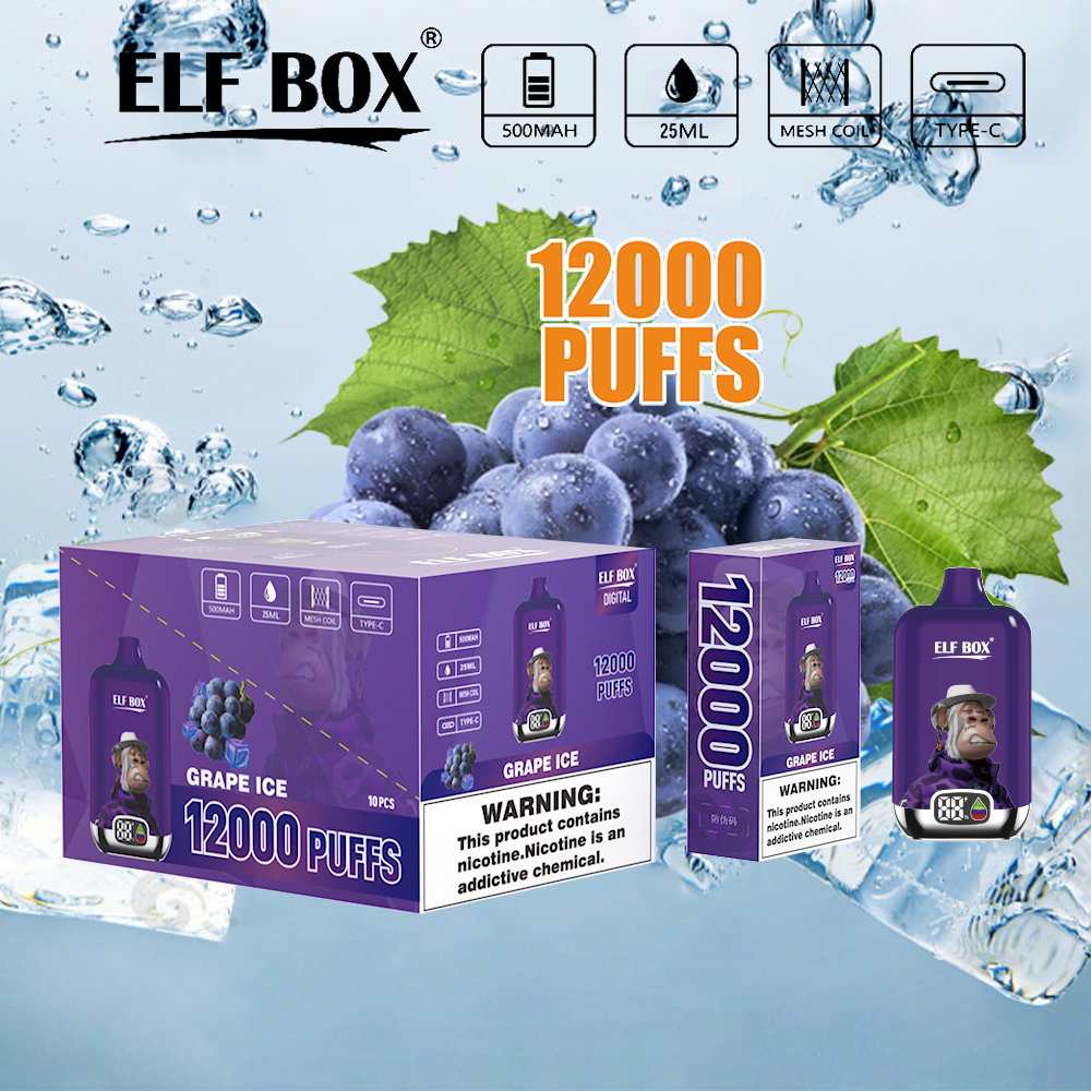 ELF box digital 12000 puffs Vape original E Cigarette