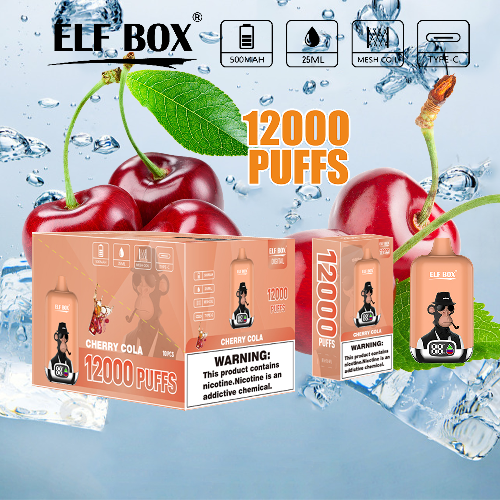 ELF box digital 12000 puffs Vape original E Cigarette