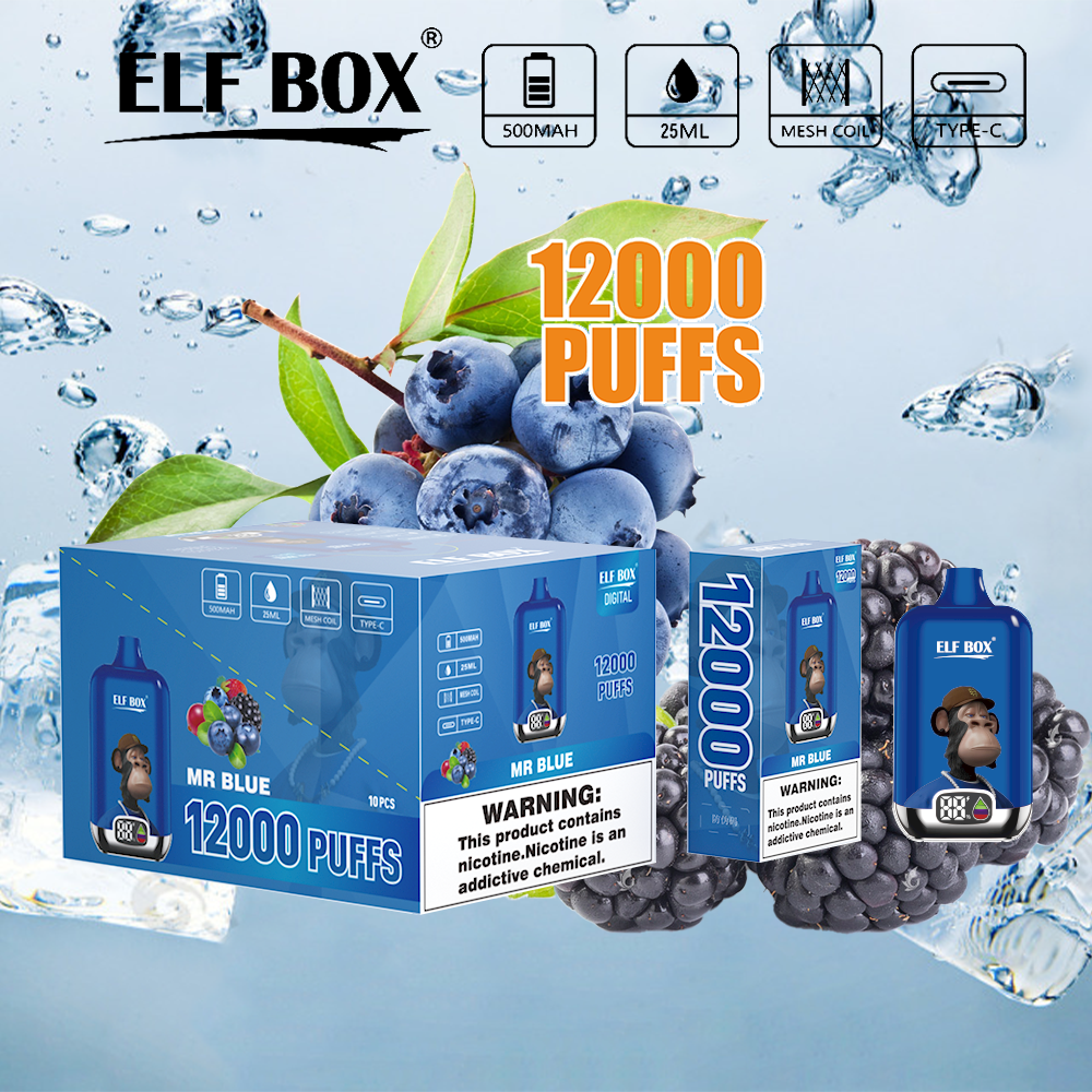 ELF box digital 12000 puffs Vape original E Cigarette