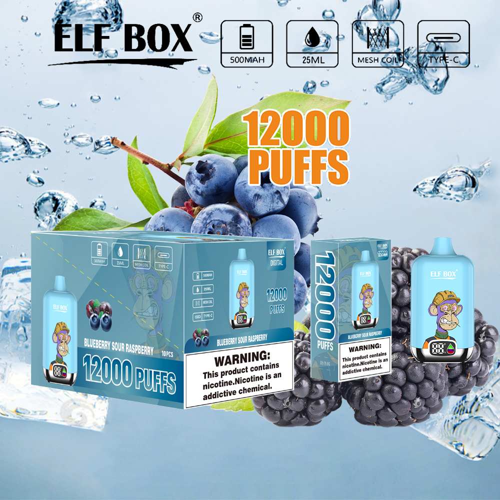 ELF box digital 12000 puffs Vape original E Cigarette