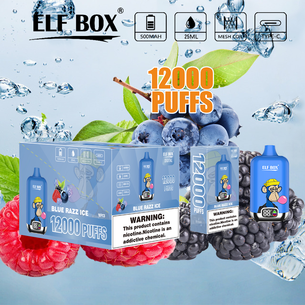 ELF box digital 12000 puffs Vape original E Cigarette