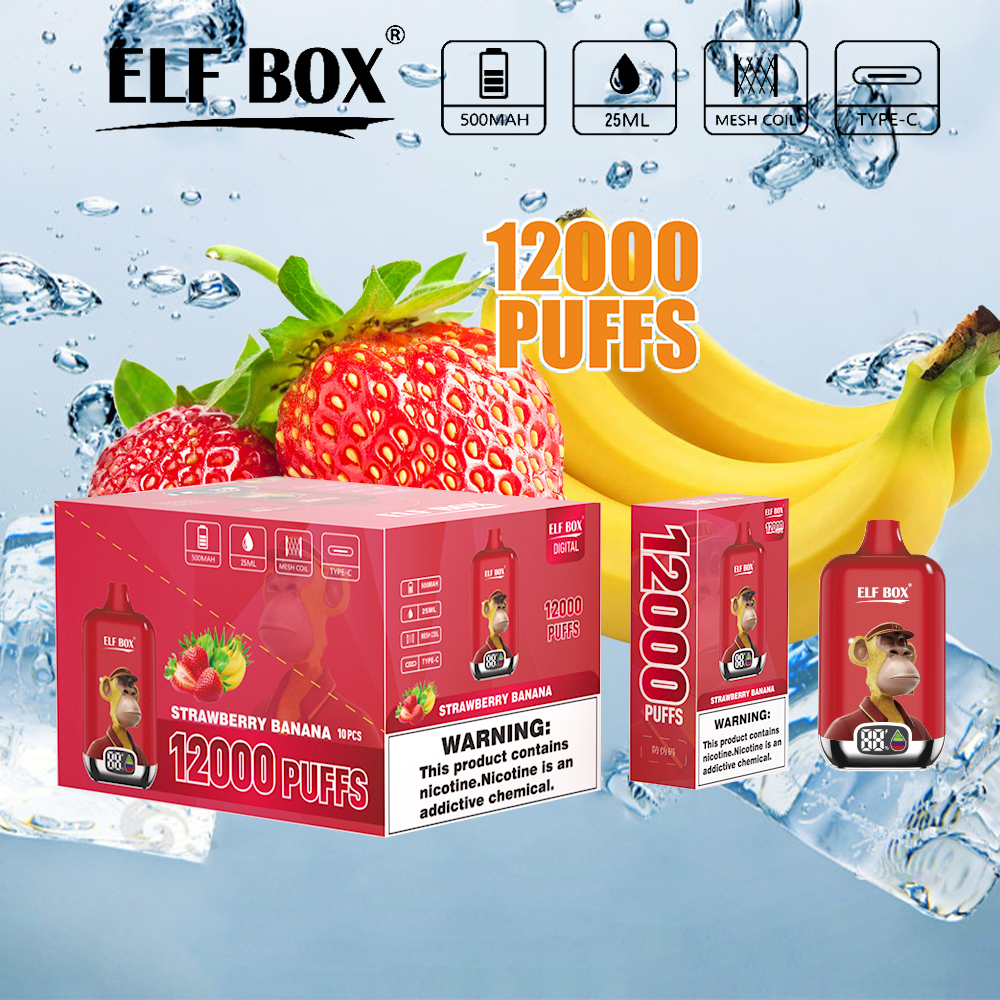 ELF box digital 12000 puffs Vape original E Cigarette