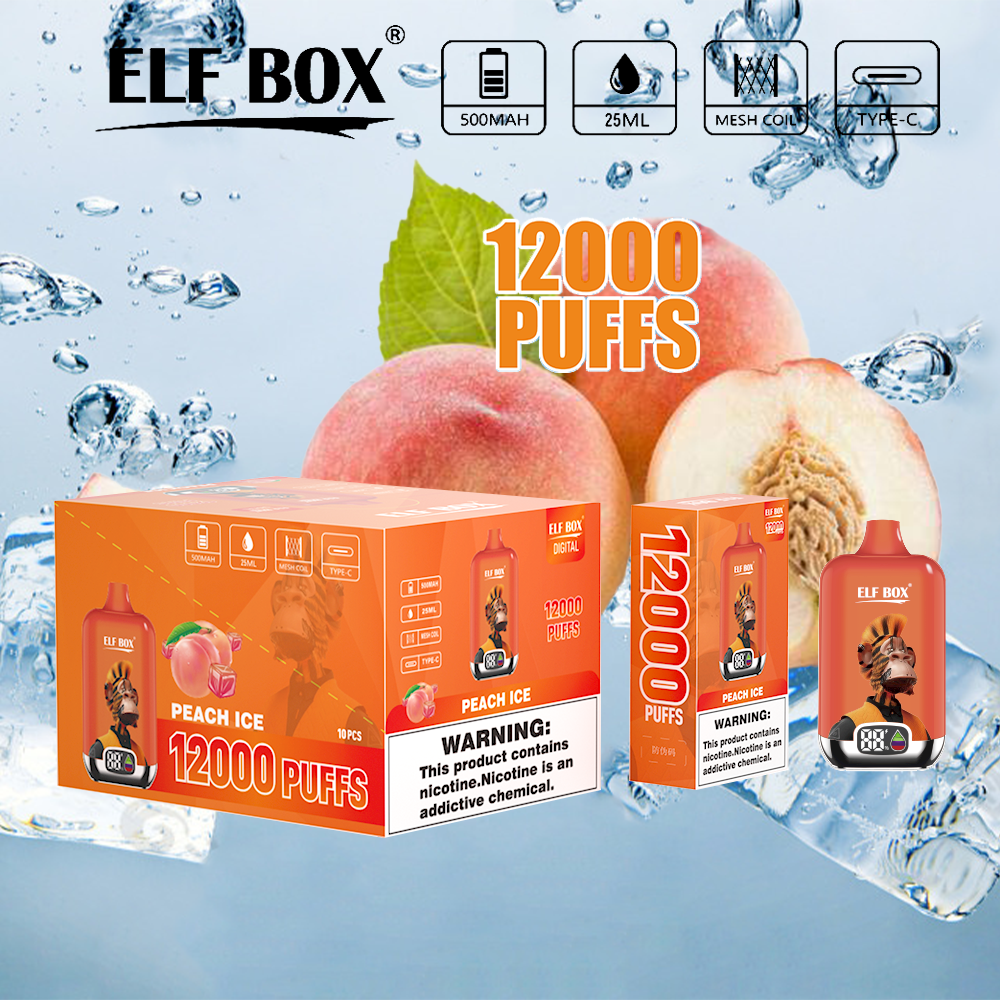 ELF box digital 12000 puffs Vape original E Cigarette