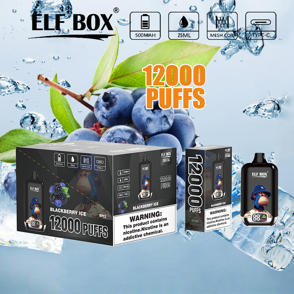 ELF box digital 12000 puffs Vape original E Cigarette