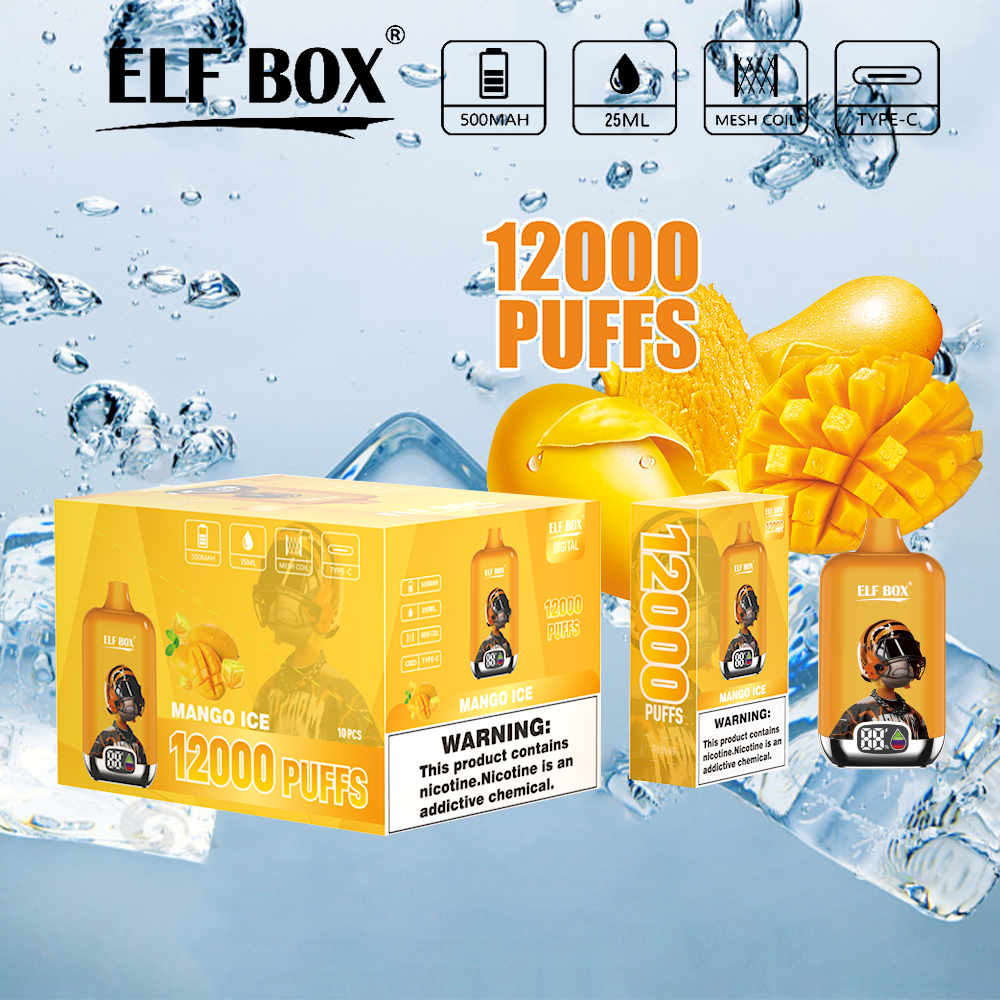 ELF box digital 12000 puffs Vape original E Cigarette
