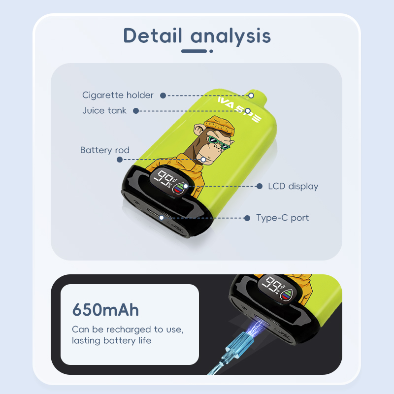 WASPE Digital Box 12000 Puffs Vape Original E-Cigarette