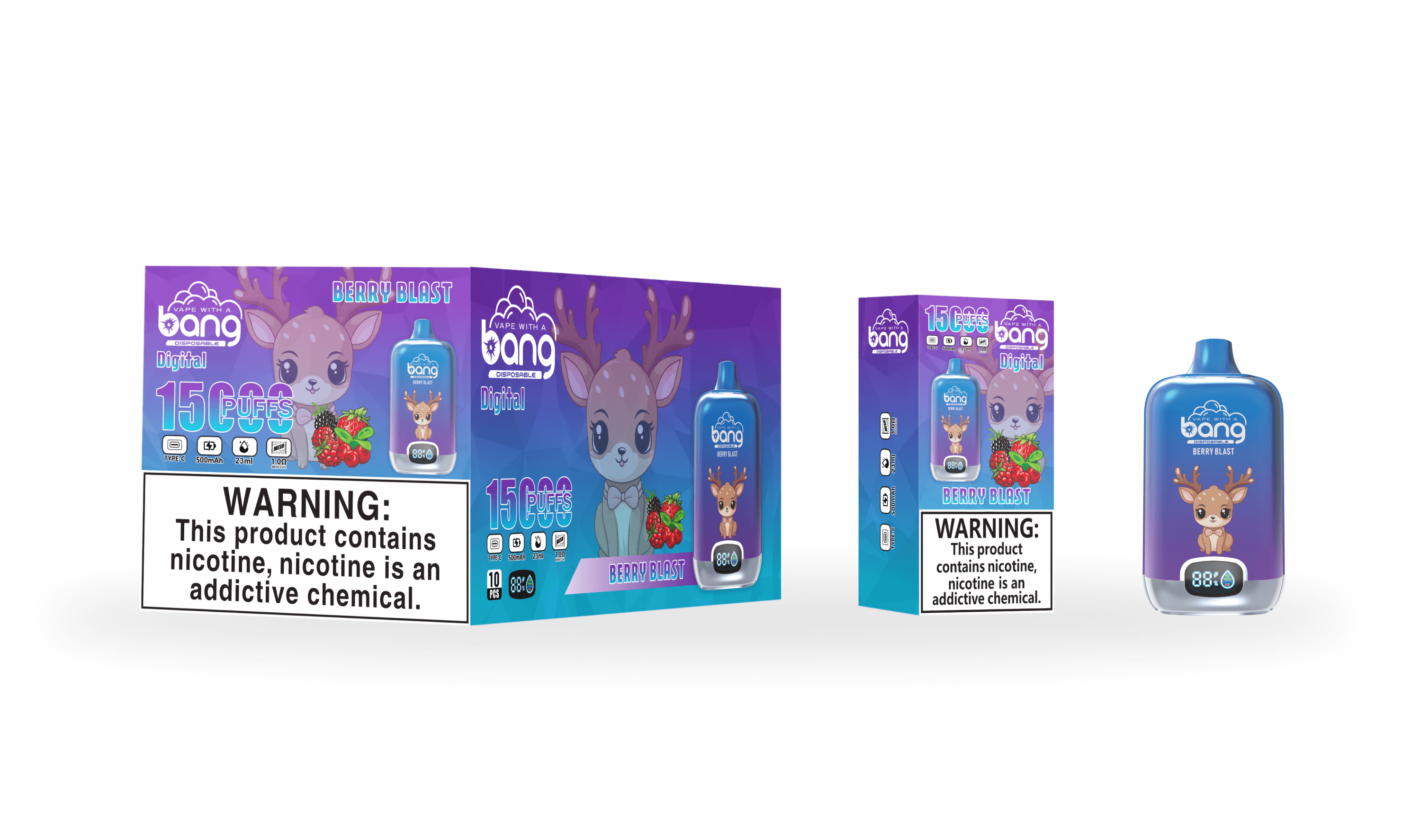 Bang Digital Box 15000 Puffs Vape original E-Zigarette-Neu
