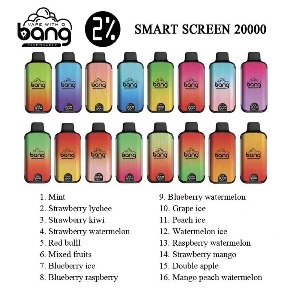 BANG 20000 Puffs Smart Screen Vape original E Cigarette - Image 2