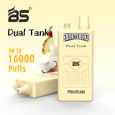 BS Dual Tank vape device with pina colada flavor and up to 16,000 puffs.