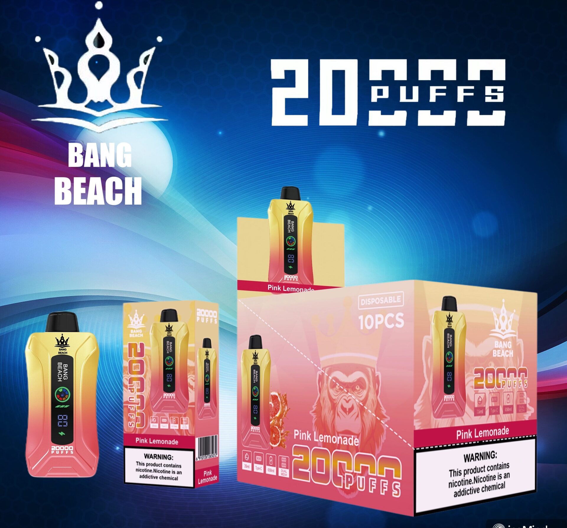 Bang Beach 20000 20 K Puffs Vape Original E-Zigarette