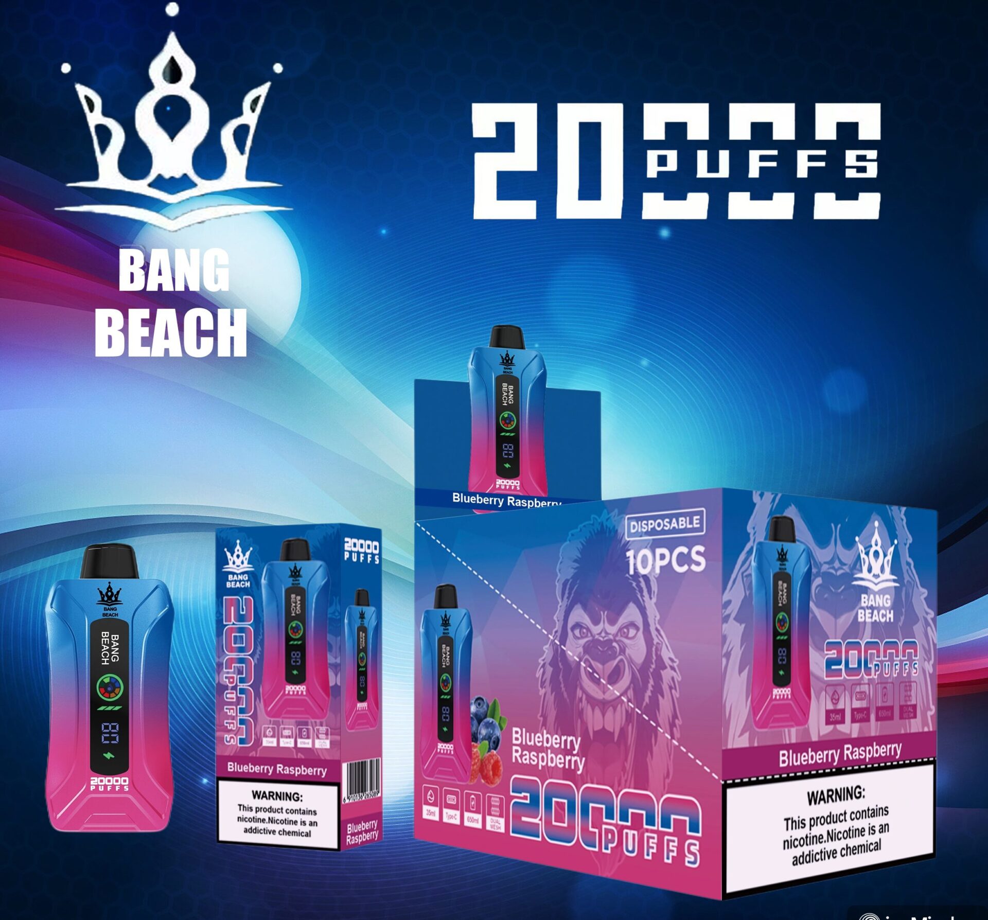 Bang Beach 20000 20 K Puffs Vape Original E-Zigarette