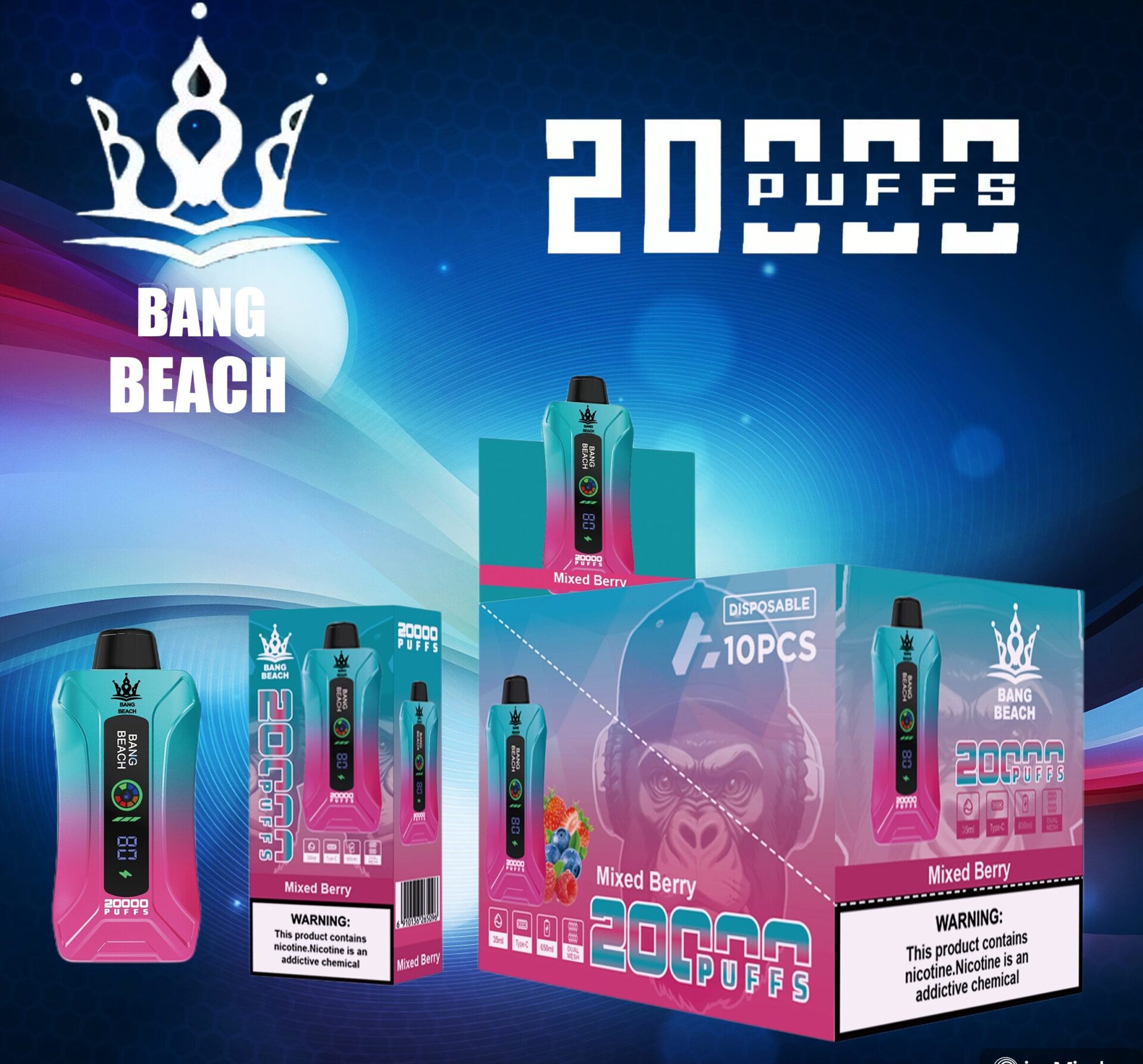 Bang Beach 20000 20 K Puffs Vape Original E-Zigarette