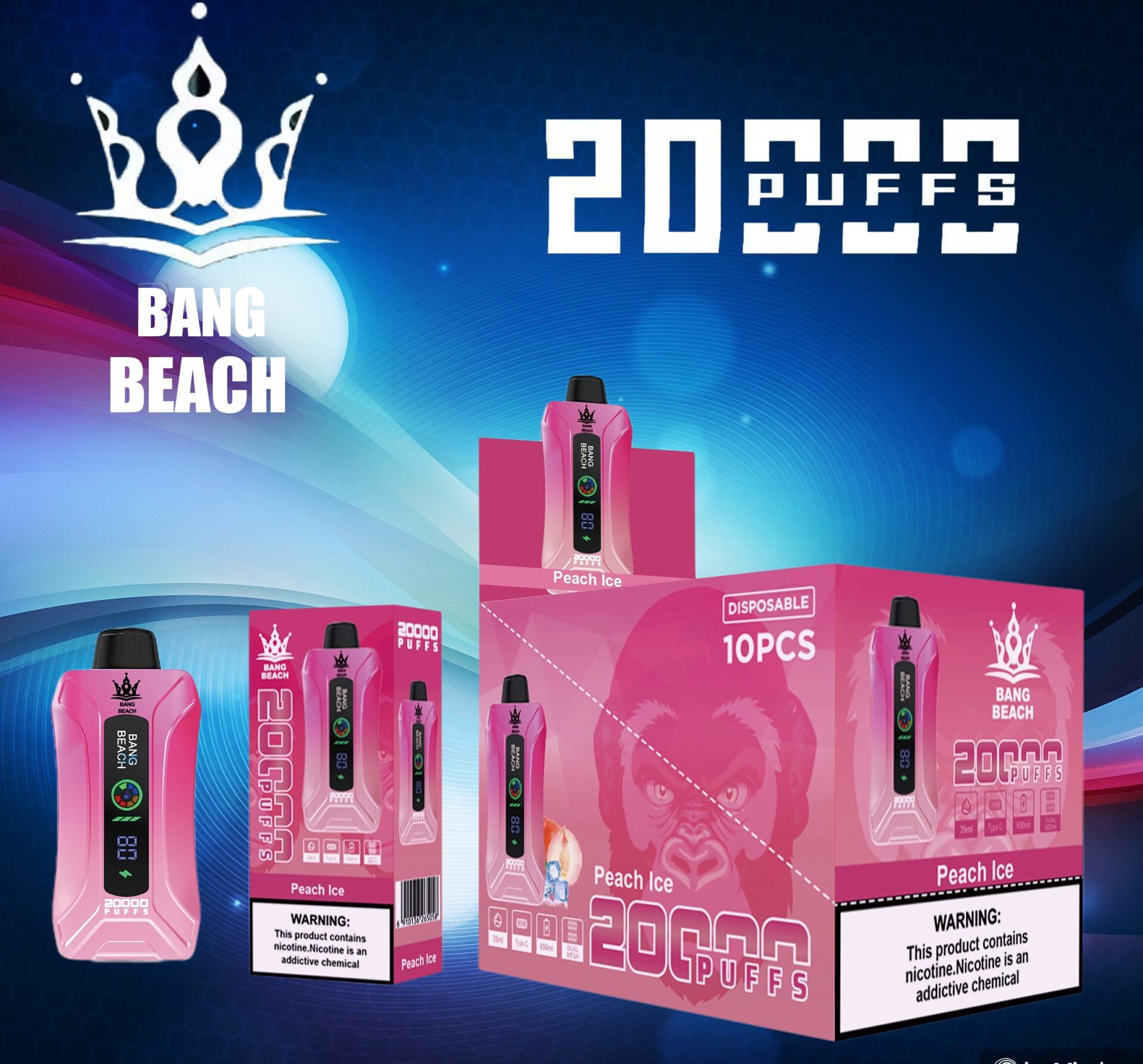 Bang Beach 20000 20 K Puffs Vape Original E-Zigarette
