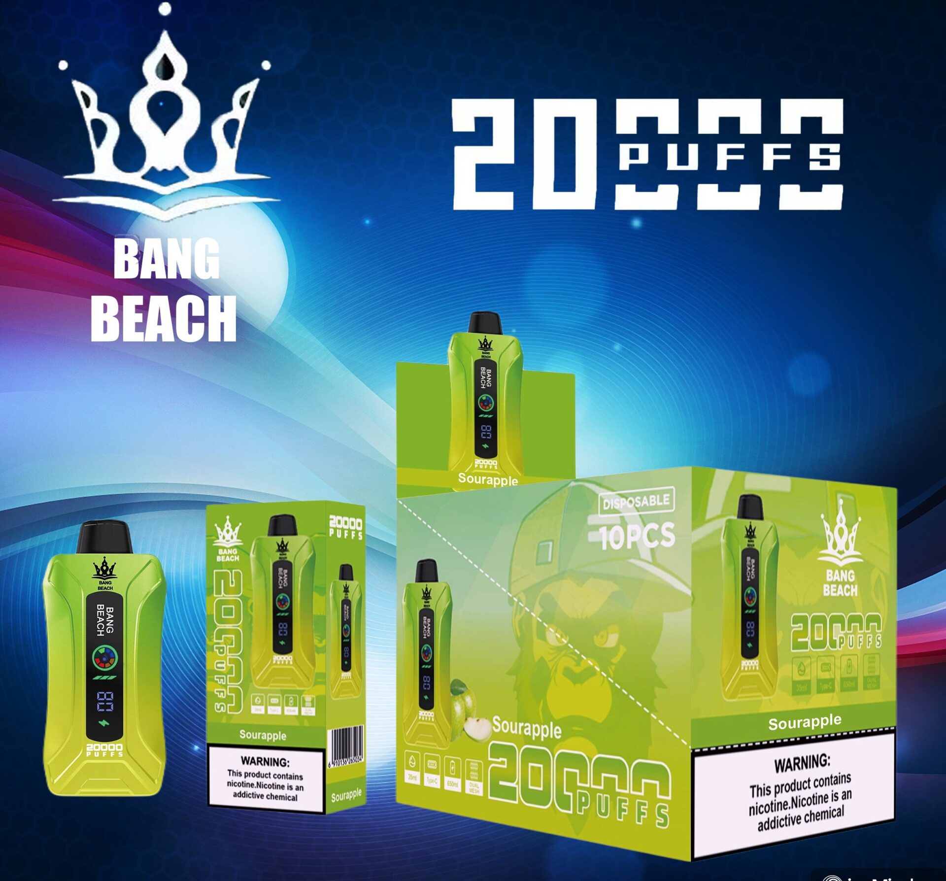 Bang Beach 20000 20 K Puffs Vape Original E-Zigarette