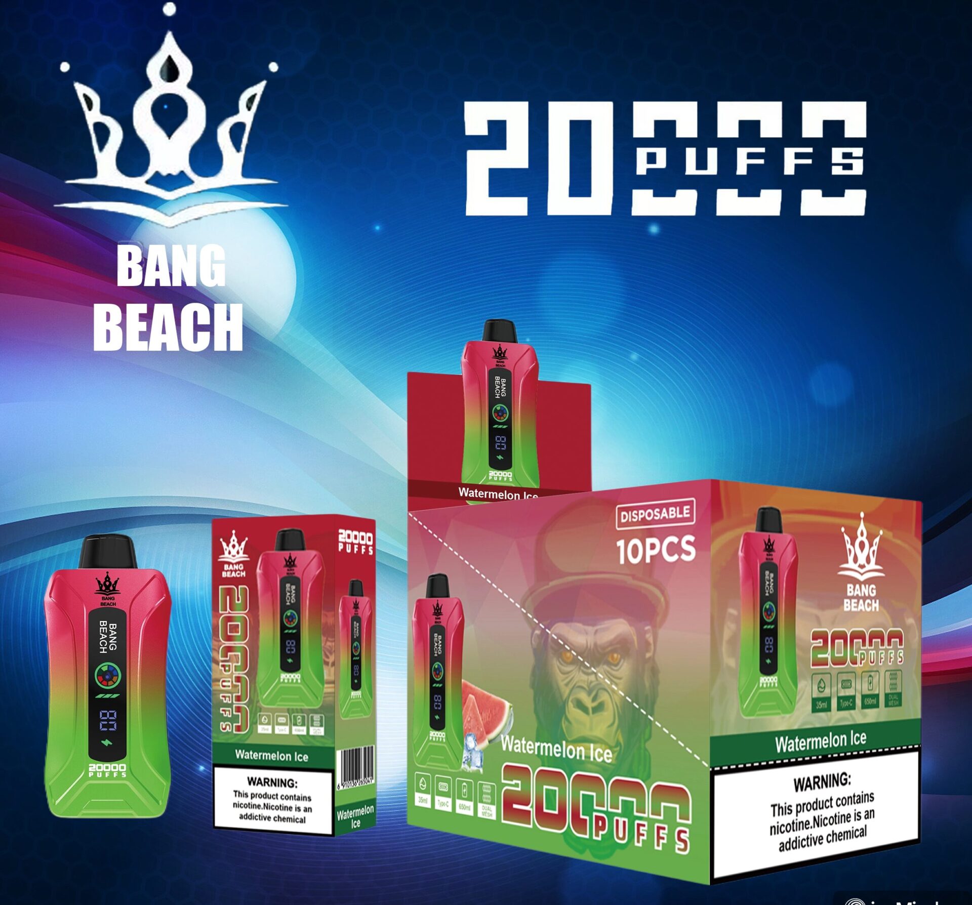 Bang Beach 20000 20 K Puffs Vape Original E-Zigarette