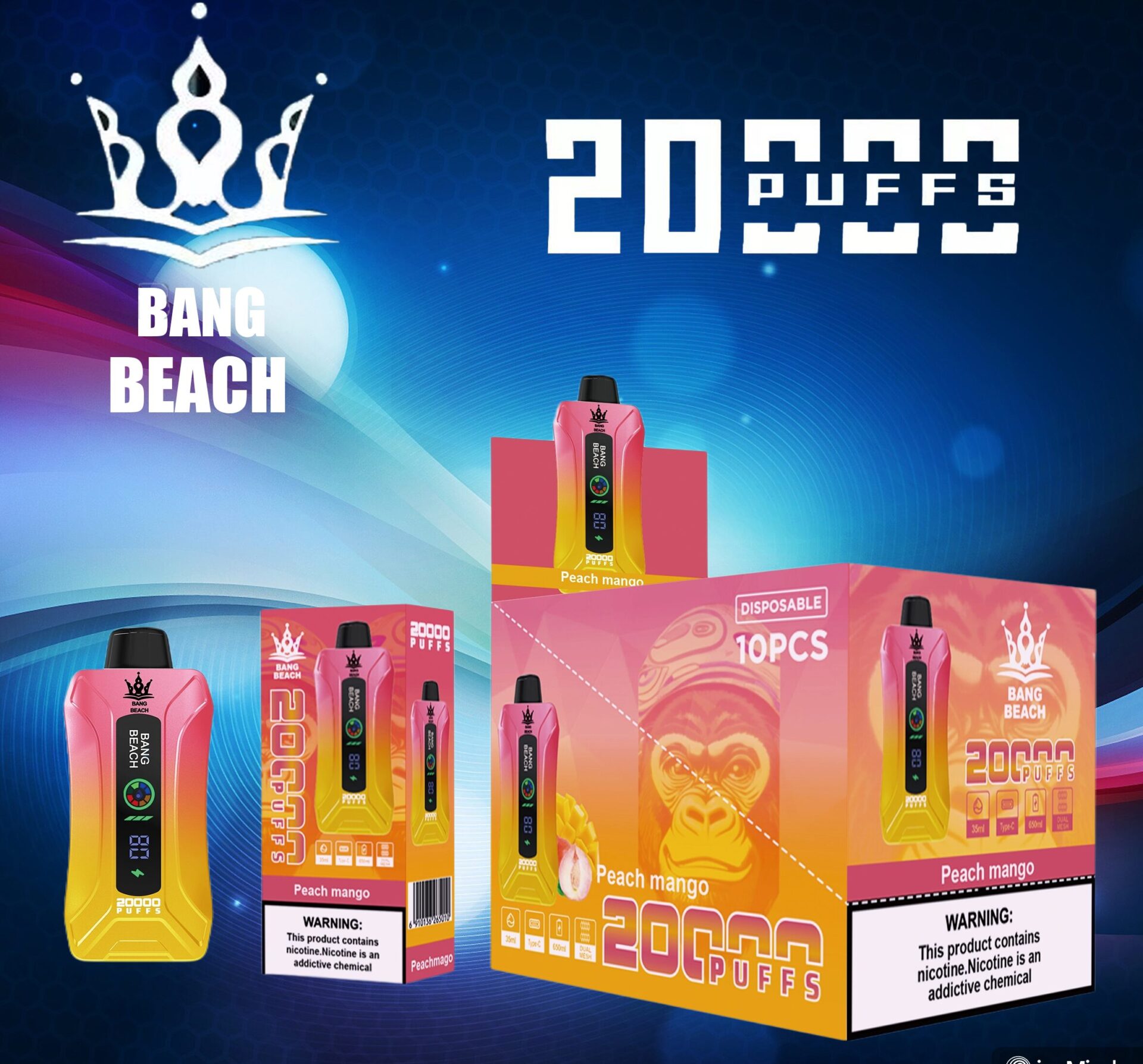 Bang Beach 20000 20 K Puffs Vape Original E-Zigarette