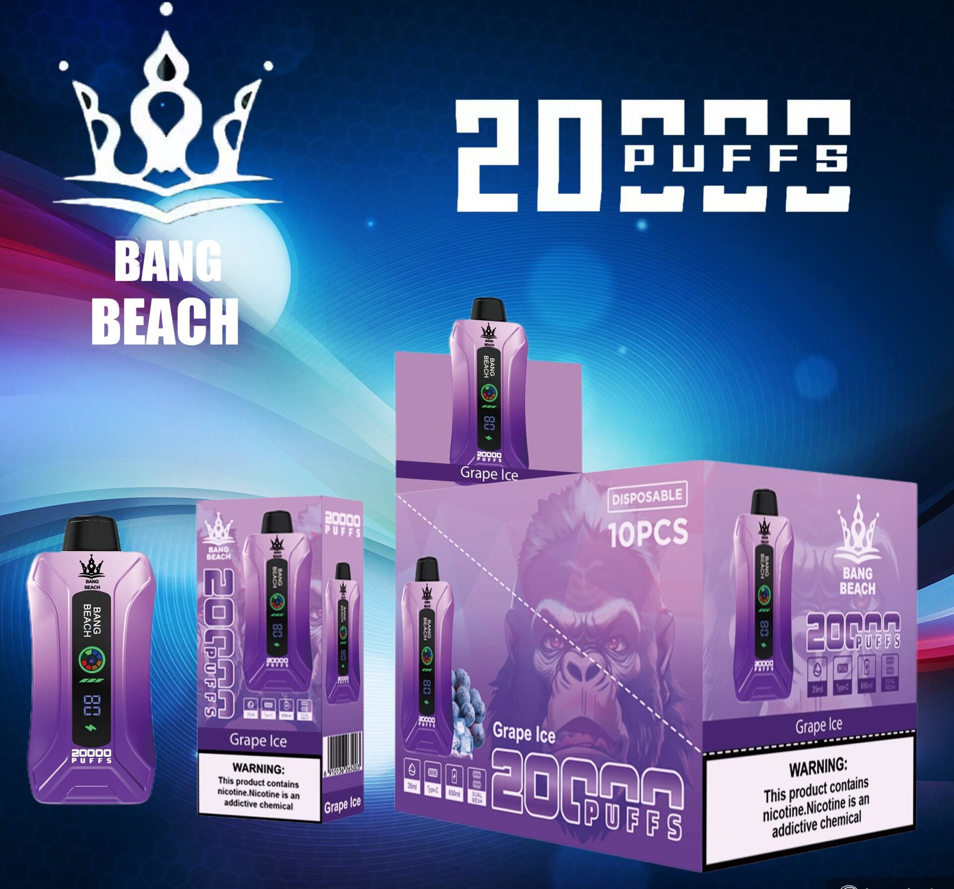 Bang Beach 20000 20 K Puffs Vape Original E-Zigarette