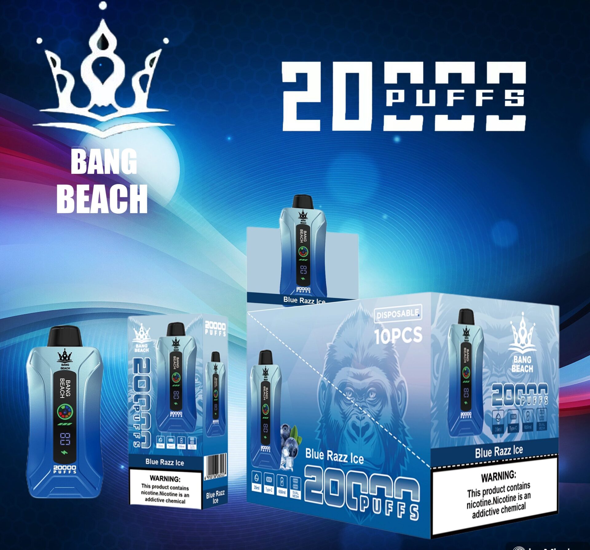 Bang Beach 20000 20 K Puffs Vape Original E-Zigarette
