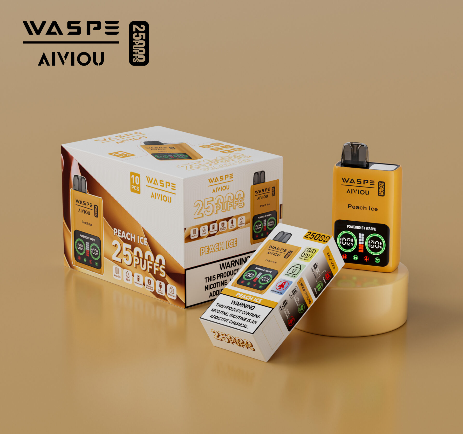 WASPE 25000 25K Puffs Dual Mesh Vape Original E-Cigarette