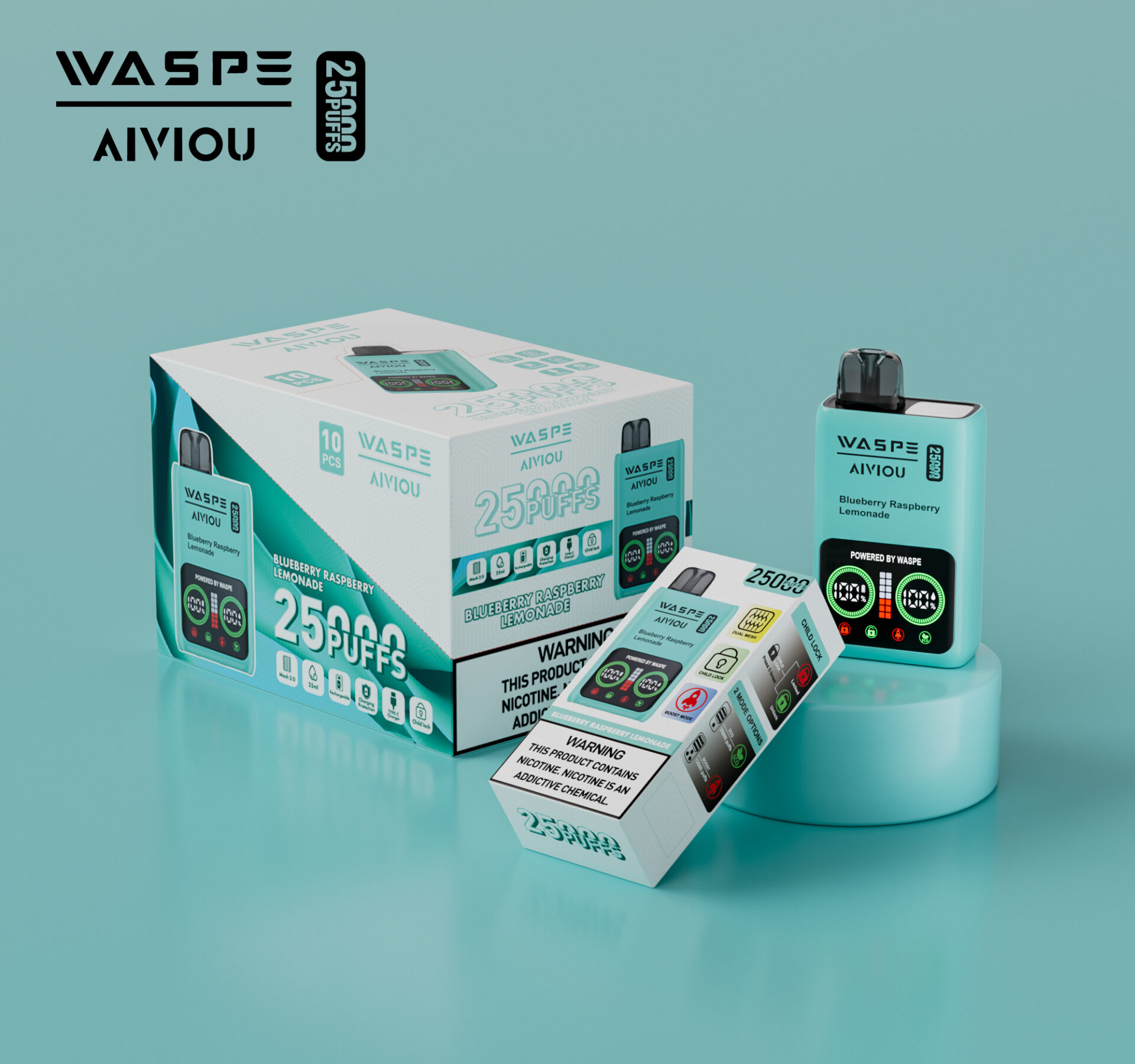 WASPE 25000 25K Puffs Dual Mesh Vape Original E-Cigarette