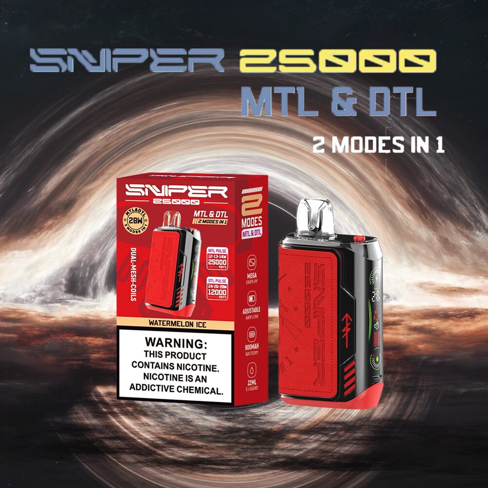 VAPMOD SNIPER 25000 Puffs Leather Vape Original E Cigarette