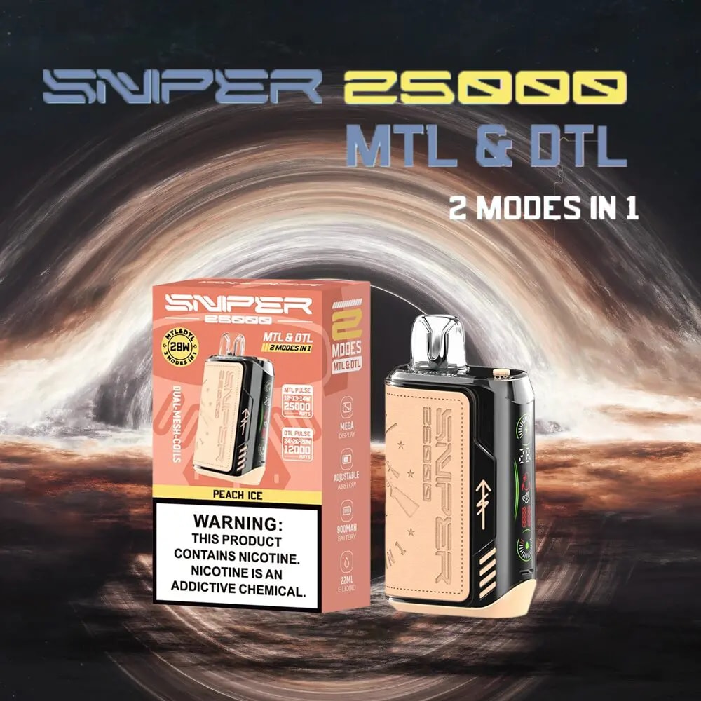 VAPMOD SNIPER 25000 Puffs Leather Vape Original E Cigarette