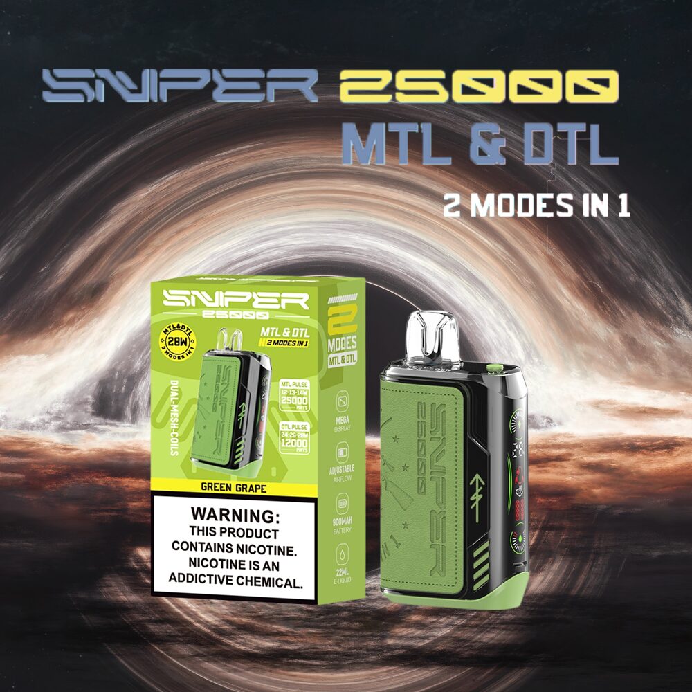 VAPMOD SNIPER 25000 Puffs Leather Vape Original E Cigarette