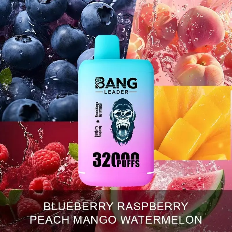 bang leader 32000 Concentrazioni di nicotina: 0%, 2%, 3%, 5% Numero di tiri: fino a 32000 tiri Capacità dell'e-liquid: due pod (28 ml + 28 ml) Doppia bobina a maglie Capacità della batteria: batteria ricaricabile da 650 mAh Aromi: 12 aromi unici Porta di ricarica: ricarica rapida di tipo C Confezione: 10 pezzi per scatola