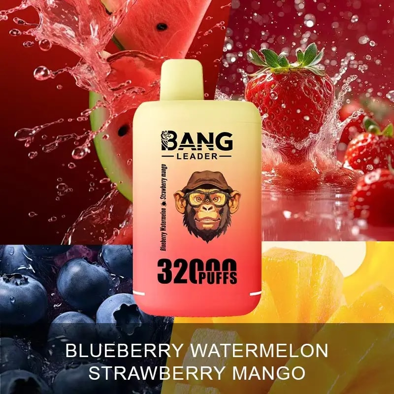 bang leader 32000 Concentrazioni di nicotina: 0%, 2%, 3%, 5% Numero di tiri: fino a 32000 tiri Capacità dell'e-liquid: due pod (28 ml + 28 ml) Doppia bobina a maglie Capacità della batteria: batteria ricaricabile da 650 mAh Aromi: 12 aromi unici Porta di ricarica: ricarica rapida di tipo C Confezione: 10 pezzi per scatola