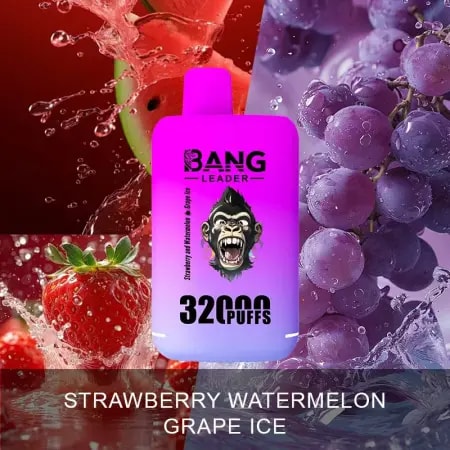 Bang Leader 32000 Teneur en nicotine : 0%, 2%, 3%, 5% Nombre de bouffées : jusqu'à 32 000 bouffées Capacité du e-liquide : deux dosettes (28 ml + 28 ml) Bobine à double maille Capacité de la batterie : batterie rechargeable de 650 mAh Saveurs : 12 saveurs uniques Port de charge : charge rapide de type C Emballage : 10 pièces par boîte