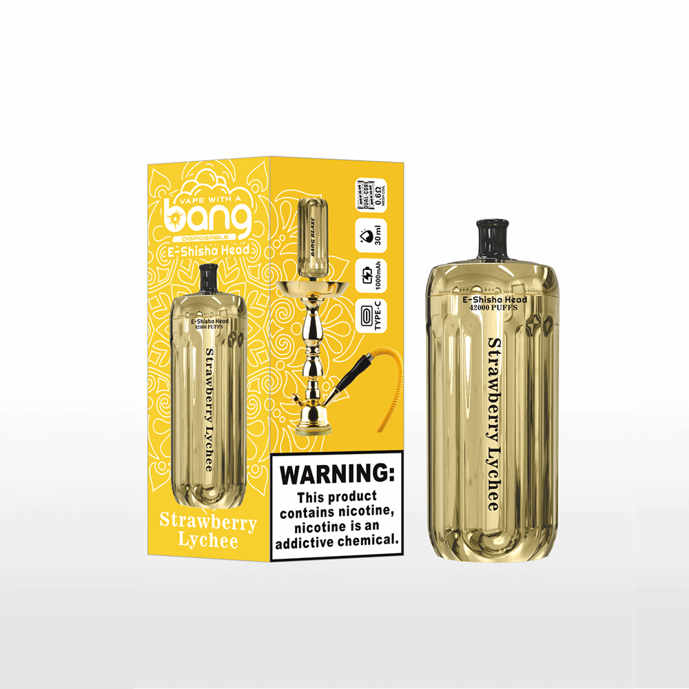Bang Blaze 42000 42K Puffs Vape E-Shisha Head Original E-Cigarette-Nicotine Strengths: 0%, 2%, 3%, 5% Massive Puff Capacity : 42000 puffs E-liquid capacity:30ml Dual Mesh Coil Technology:0.6Ω dual mesh coil Rechargeable Battery: 1000mAh battery Type-C fast charging 12 flavors Packaging: 10 Pieces per Box