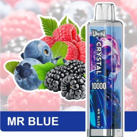 UWIN CRYSTAL 10000 PUFFS VAPE RGB Lights Original E-Cigarette-Nicotine Options:0%、2%、3%、5%パフ:最大10000パフe-luquid容量:18 mlメッシュコイル:1.0ΩRGBライトパッケージ