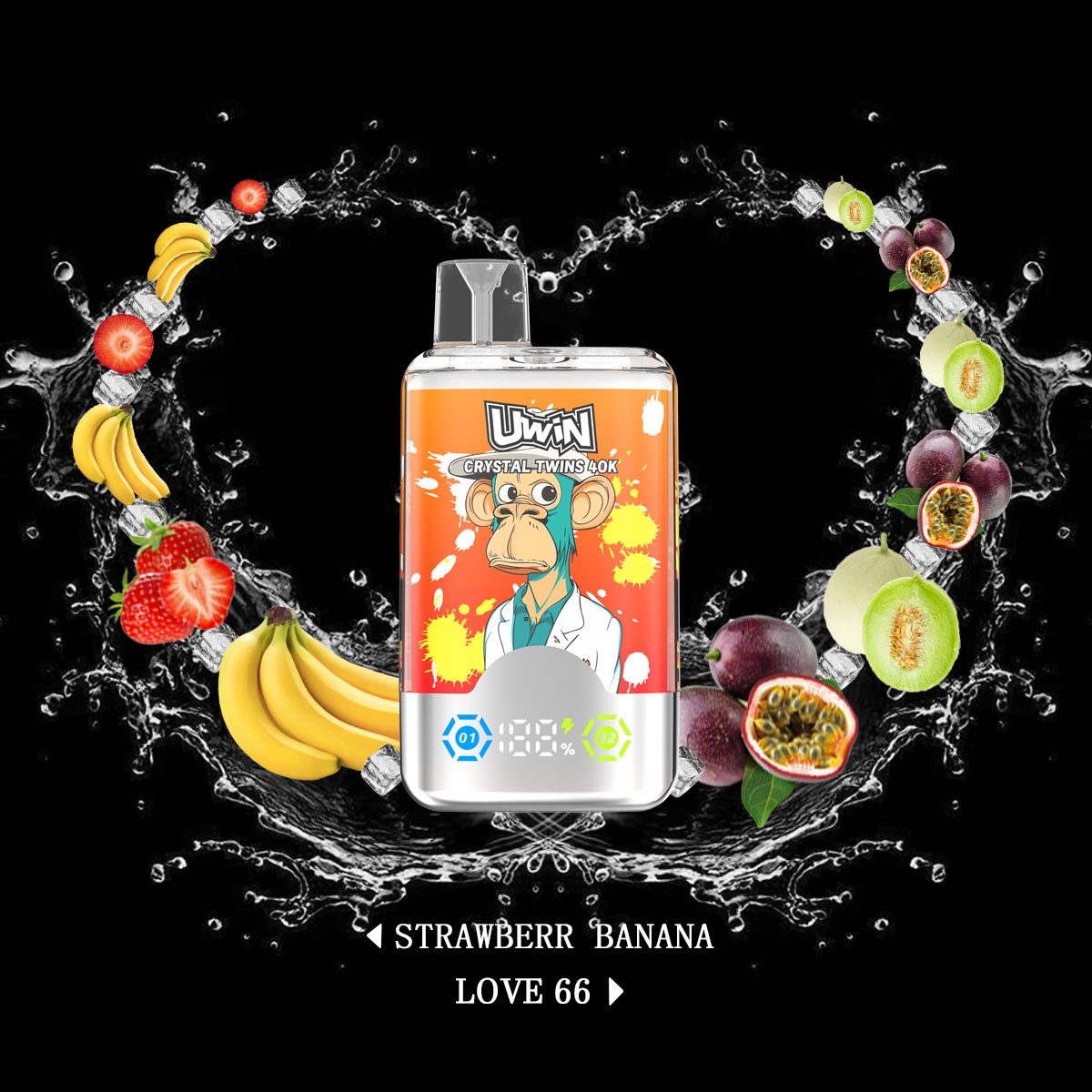 Uwin Crystal Twins 40K Puffs Vape Dual Flavors Original E-Zigarette-Nikotin Optionen: 0%, 2%, 3%, 5% Puffs: Bis zu 40.000 Züge E-Liquid Kapazität: 32ml Mesh Coil: 0,6Ω Wiederaufladbarer Akku: 850mAh Smart Screen Type-C Crystal Design Aromen: 10 Optionen verfügbar Verpackung: 10 Stück/Karton