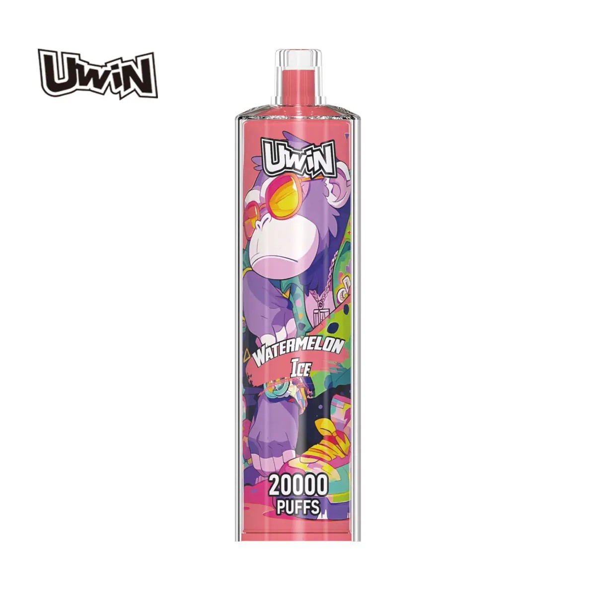 Uwin Shisha Hookah Crystal 20000 bietet 20.000 Züge, 22 ml E-Liquid-Kapazität, Mesh-Spule, Direktzug zur Lunge, wiederaufladbaren Akku, schlankes Design, 12 Geschmacksrichtungen und mehrere Nikotinoptionen.
