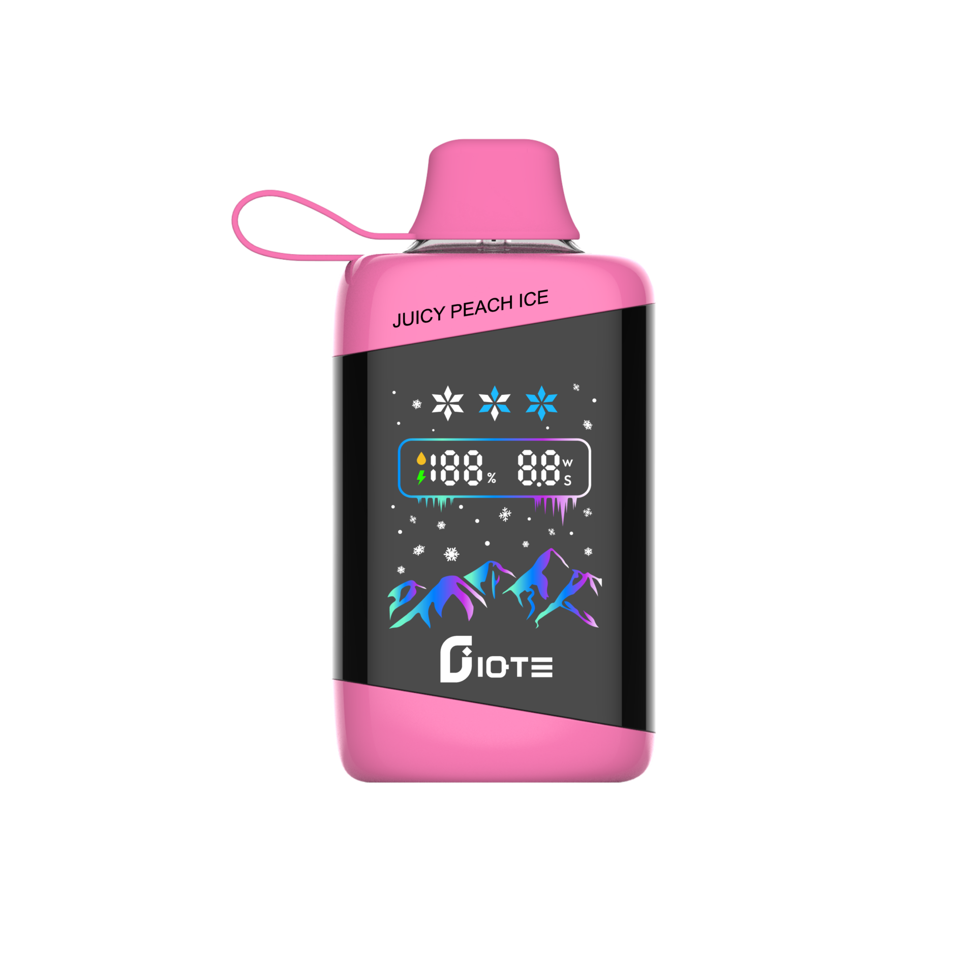IQTE 45000 Puffs Vape har 45 000 puffar, 28mL e-vätska, 700mAh batteri, justerbar effekt (12W-24W), isstyrkekontroll, pekskärm, dubbel mesh-spole och Type-C-laddning för en premiumupplevelse.