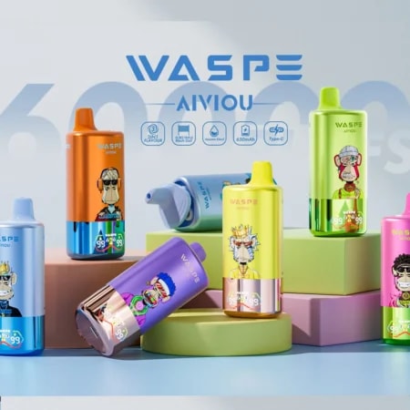 Waspe 60K Vape offre fino a 60.000 tiri, tripla possibilità di cambiare l'aroma, opzioni di nicotina 0–5%, e-liquid da 54 ml, display intelligente e ricarica rapida per un'esperienza di svapo potente e saporita.