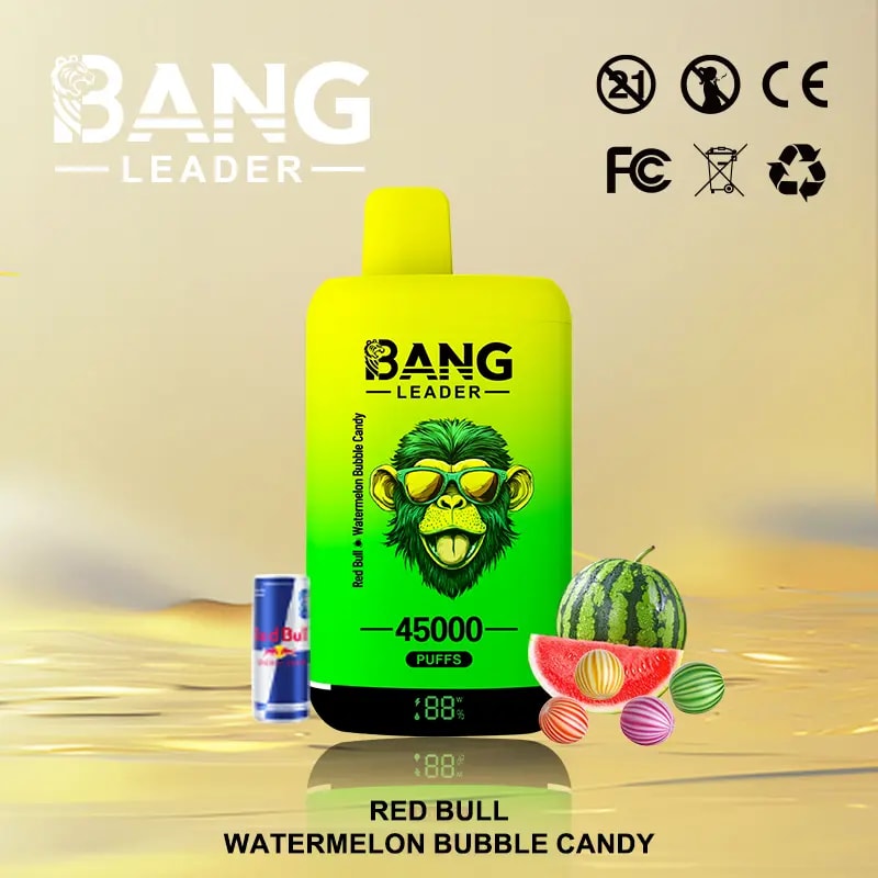 Bang Leader 45Kは、デュアルフレーバーシステム、デュアルメッシュコイル、650mAh充電式バッテリー、LEDディスプレイ、12のフレーバーオプションを備えた最大45,000パフを提供しています。