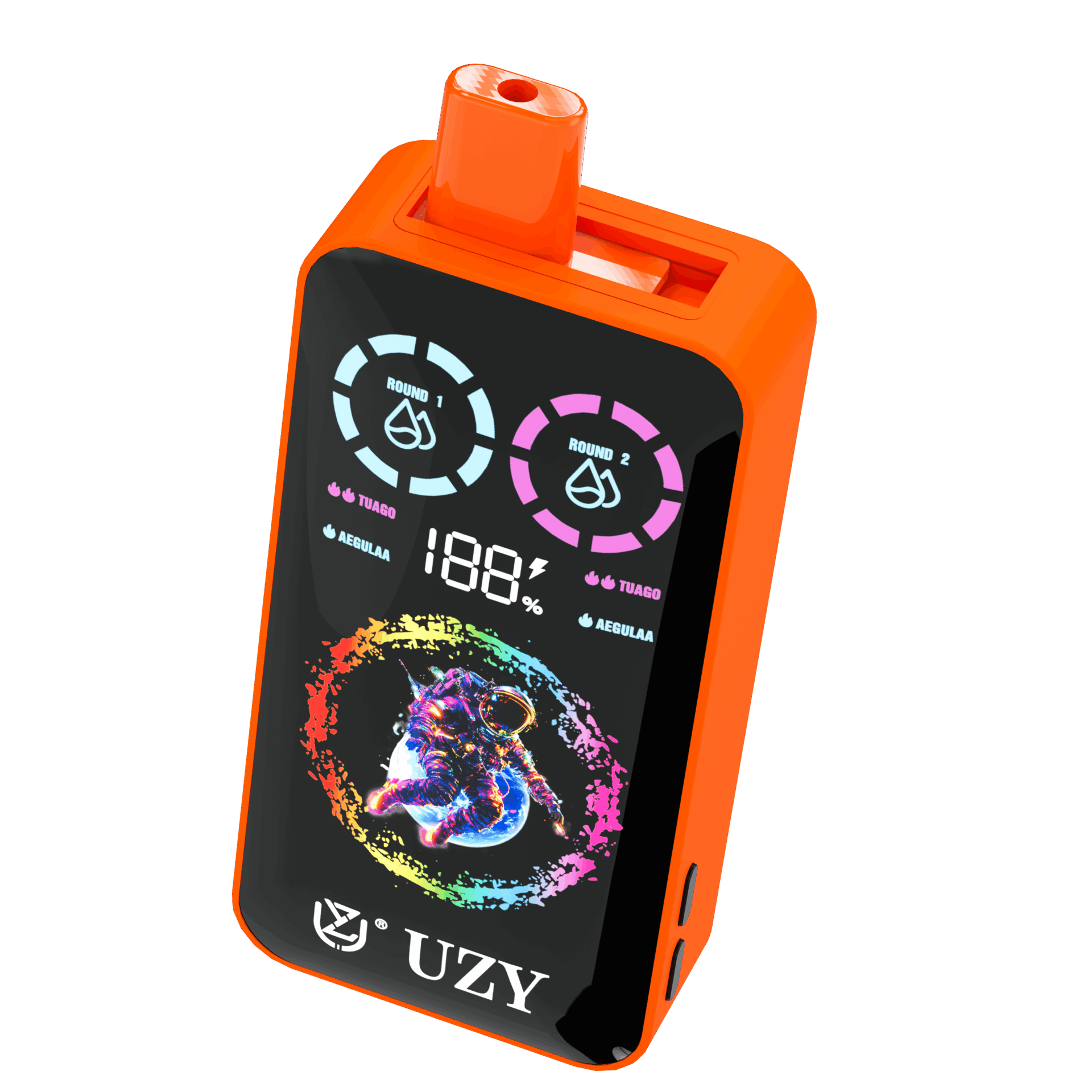 El vaporizador UZY Tornado 30000 Puffs presenta sabores duales, bobina de malla dual, pantalla inteligente y flujo de aire ajustable con hasta 30 000 bocanadas, batería de 850 mAh, 40 ml de e-líquido y opciones de nicotina 0–5%.