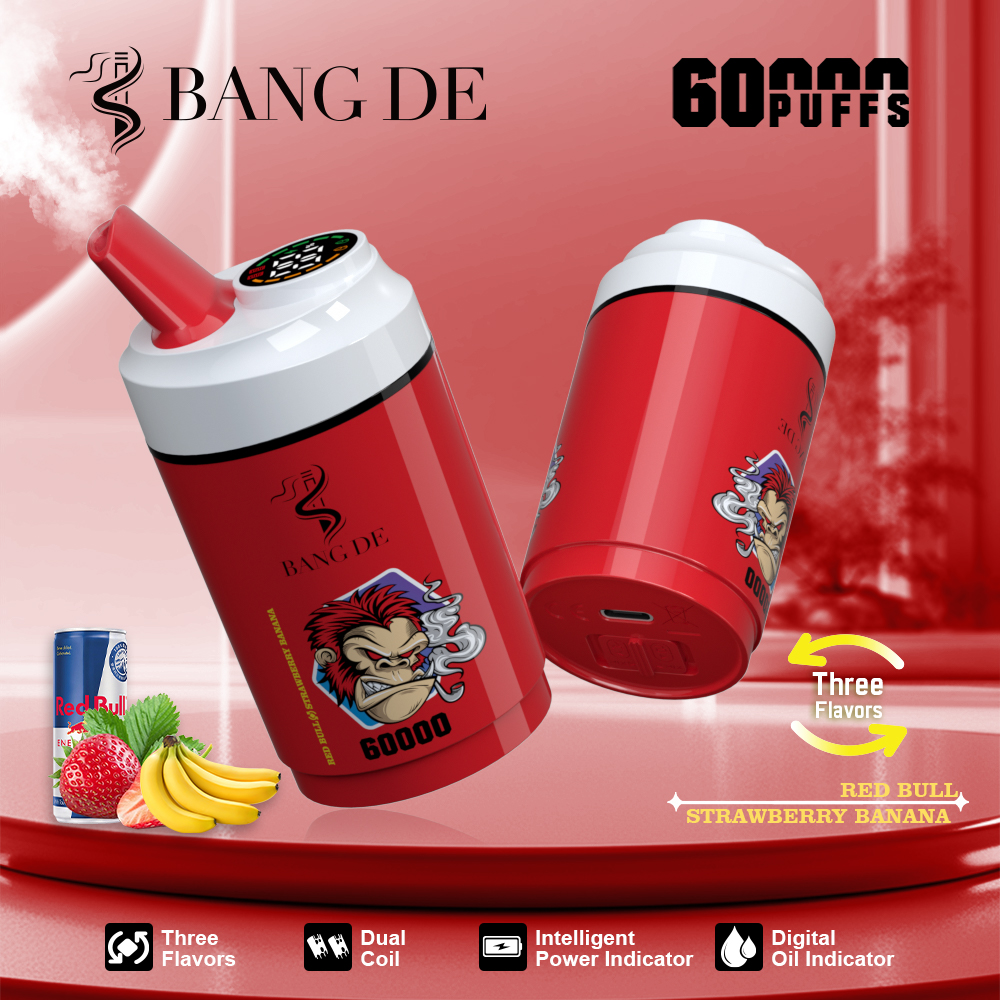 Bang de 60000 Puffs Vapeは、3-in-1フレーバー、デュアルコイル、調整可能なニコチン、12のフレーバー、スマートディスプレイ、および強力で長持ちするvapeのためのタイプC充電を提供します。