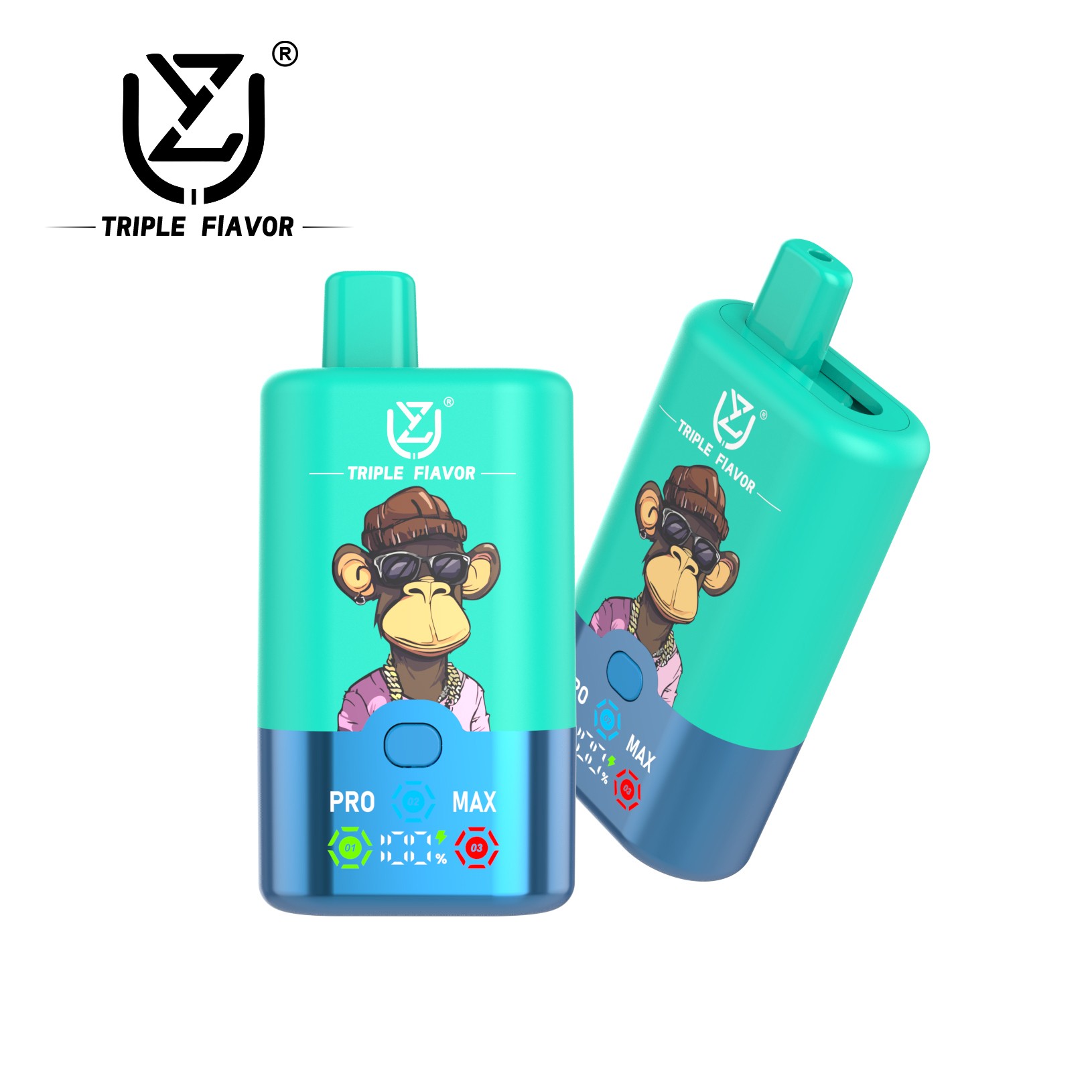 Der UZY Triple Flavor 60000 Puffs Vape bietet 3-in-1-Aromen, 54 ml E-Liquid, eine Dreifach-Mesh-Spule, einen 850-mAh-Akku, ein intelligentes LED-Display und 0%/2%/3%/5% Nikotin und sorgt für ein anpassbares und lang anhaltendes Dampferlebnis.
