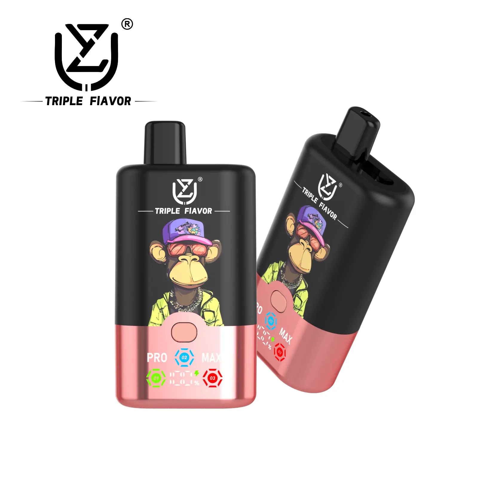 Der UZY Triple Flavor 60000 Puffs Vape bietet 3-in-1-Aromen, 54 ml E-Liquid, eine Dreifach-Mesh-Spule, einen 850-mAh-Akku, ein intelligentes LED-Display und 0%/2%/3%/5% Nikotin und sorgt für ein anpassbares und lang anhaltendes Dampferlebnis.