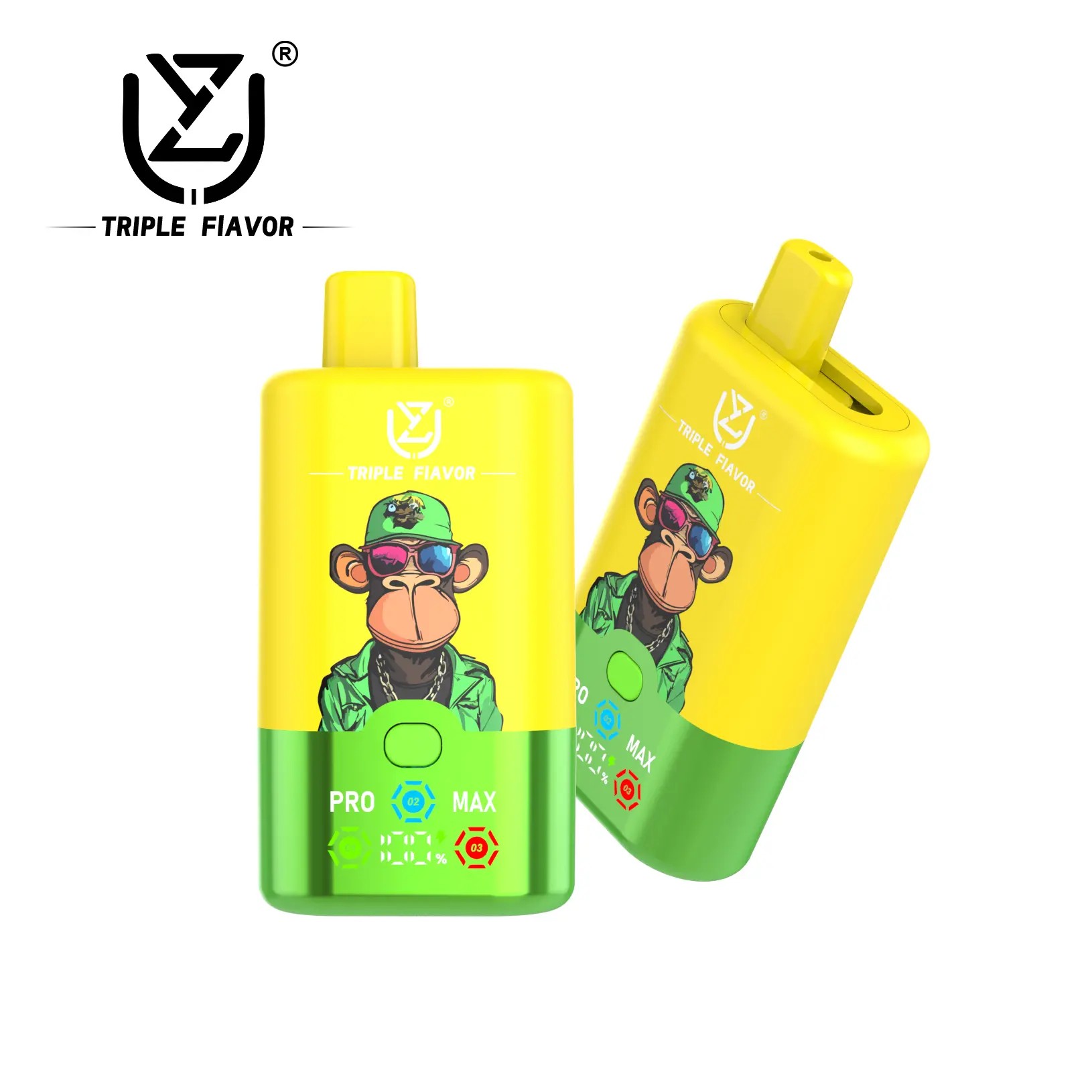 Der UZY Triple Flavor 60000 Puffs Vape bietet 3-in-1-Aromen, 54 ml E-Liquid, eine Dreifach-Mesh-Spule, einen 850-mAh-Akku, ein intelligentes LED-Display und 0%/2%/3%/5% Nikotin und sorgt für ein anpassbares und lang anhaltendes Dampferlebnis.