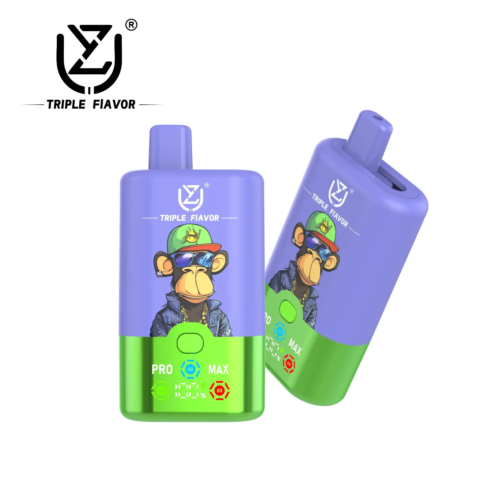 Der UZY Triple Flavor 60000 Puffs Vape bietet 3-in-1-Aromen, 54 ml E-Liquid, eine Dreifach-Mesh-Spule, einen 850-mAh-Akku, ein intelligentes LED-Display und 0%/2%/3%/5% Nikotin und sorgt für ein anpassbares und lang anhaltendes Dampferlebnis.